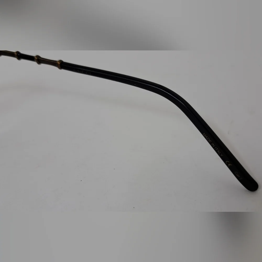 Gucci Sunglasses GG0655SA 001 Black Gold Grey Full Rim Square 56MM 56-17-150 - Picture 13 of 16